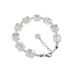 .925 Sterling Silver Adjustable Bracelet with Multi Austrian Crystals Sparkling, Durable & Elegant Women’s Jewelry for Everyday Wear