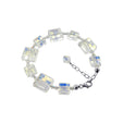 .925 Sterling Silver Adjustable Bracelet with Multi Austrian Crystals Sparkling, Durable & Elegant Women’s Jewelry for Everyday Wear