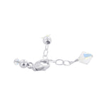 925 Sterling Silver Bicone Beads & Clear AB Austrian Crystals 7 to 8 inch Long Bracelet
