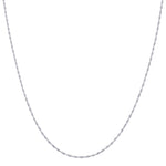 Italian 925 Sterling Silver Winding 2mm Singapore Chain Necklace