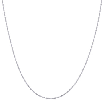 Italian 925 Sterling Silver Winding Singapore Chain Necklace - Gem Avenue