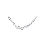 Italian 925 Sterling Silver Winding 3mm Singapore Chain Necklace