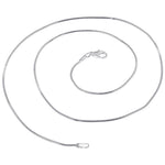 Solid Italian 925 Sterling Silver Diamond-Cut Snake Chain Necklace