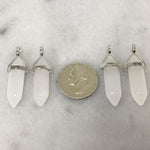 Natural Clear Quartz Hexagonal Bullet Pointed Pendant