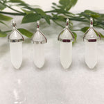 Natural Clear Quartz Hexagonal Bullet Pointed Pendant