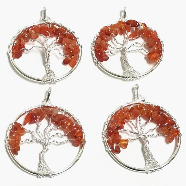 Tree of Life Carnelian Pendants Wholesale - Gem Avenue