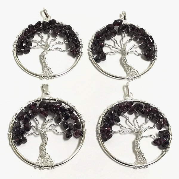 Tree of Life Garnet Pendants Wholesale - Gem Avenue