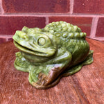Hand Carved Nephrite Jade Frog Animal Figurine