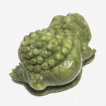 Hand Carved Nephrite Jade Frog Animal Figurine