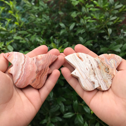 Hand Carved Butterfly Crazy Lace Agate Gemstone Figurines Wholesale - Gem Avenue