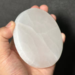 Natural Selenite Circle Charging Plate