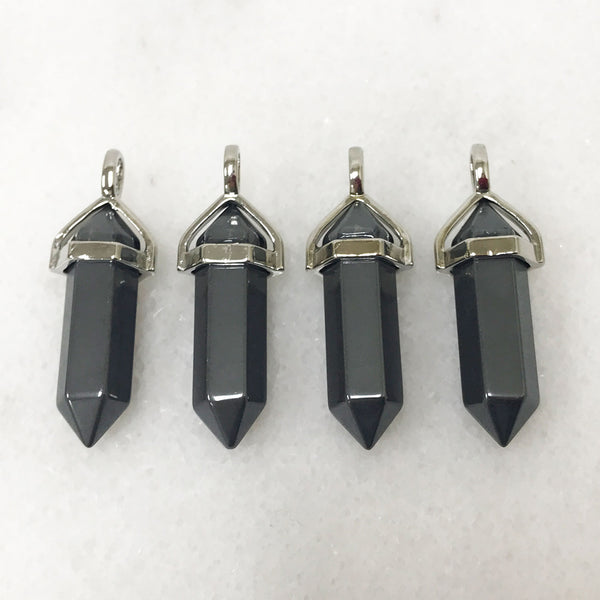 Hexagonal Hematite Bullet Point Pendants Wholesale - Gem Avenue