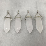 Natural Clear Quartz Hexagonal Bullet Pointed Pendant