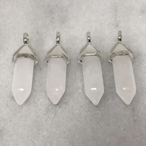Hexagonal Clear Quartz Bullet Point Pendants Wholesale - Gem Avenue